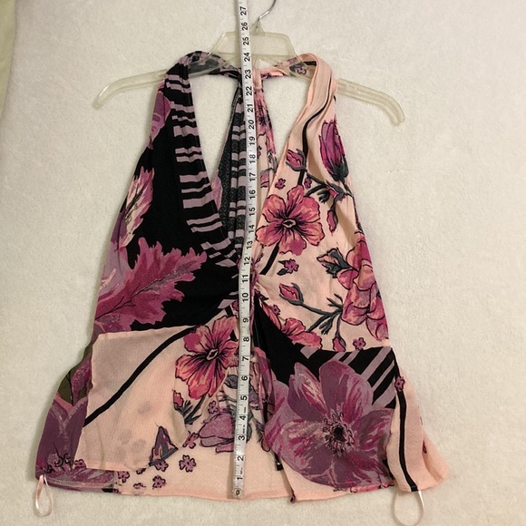 Floral Free People halter XL, pinks and black, NWT - Picture 5 of 15